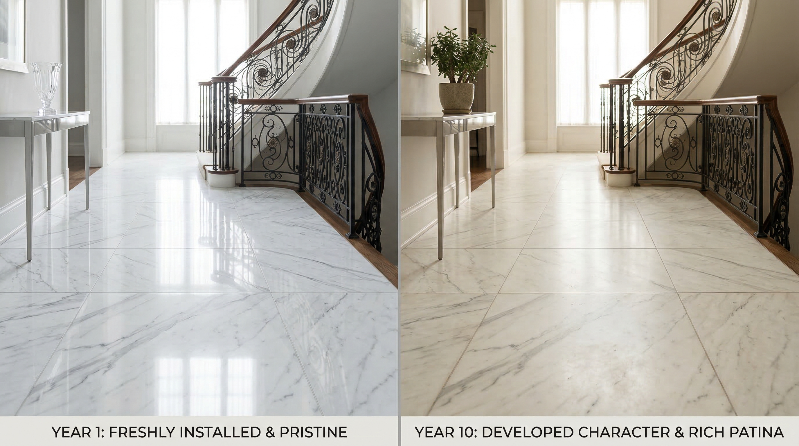 Marble ageing beautifully