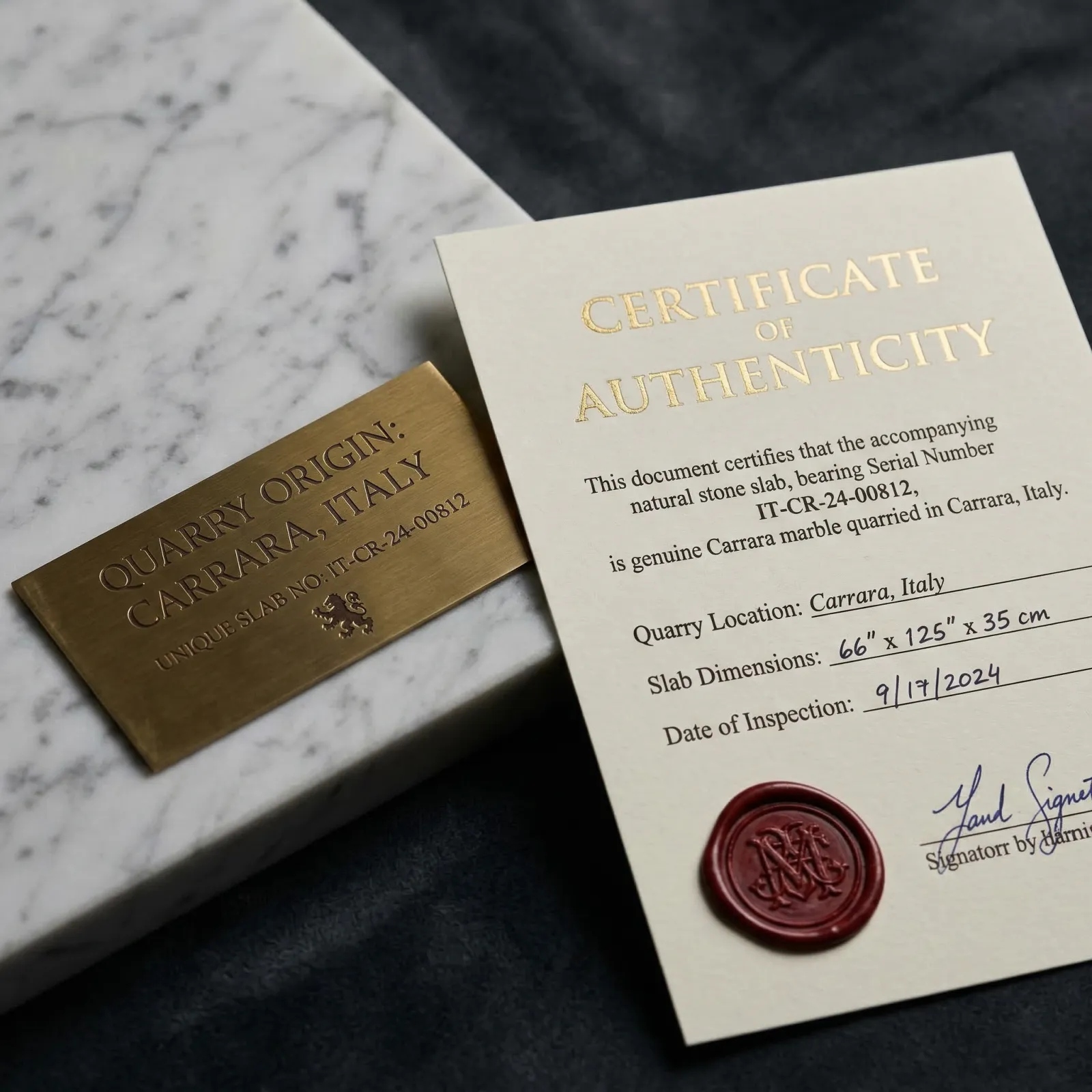 Certificate of authenticity