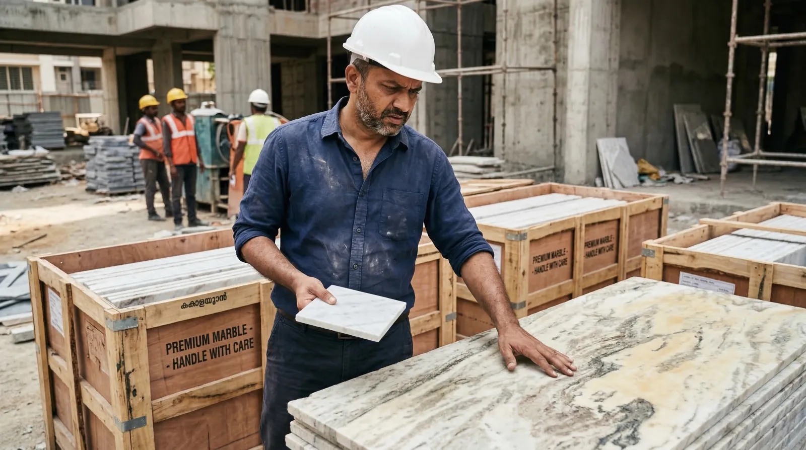 Wrong stone delivered on site