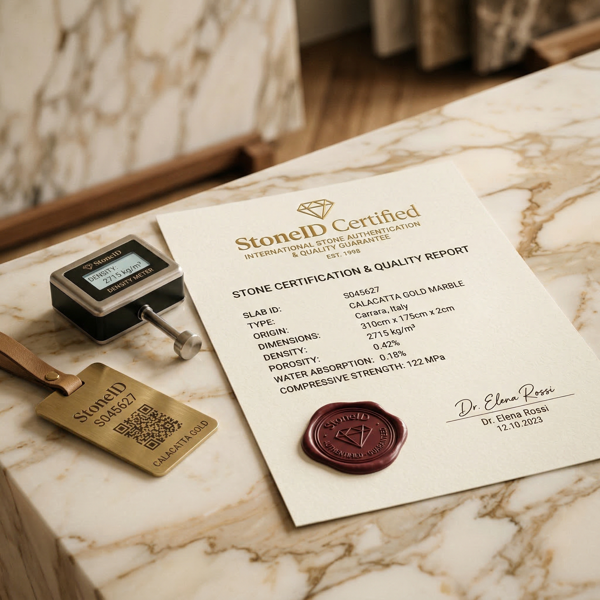 StoneID Certificate
