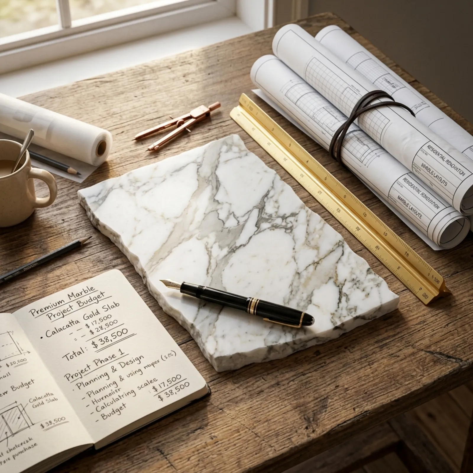 Budget planning for a premium marble project — allocating wisely across slab, fabrication, and installation